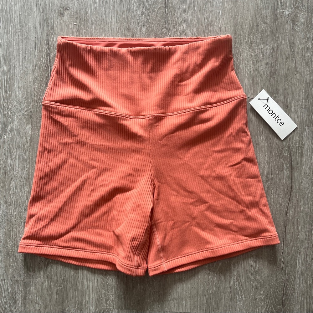 NWT Montce Coral Rib Midi Bike Shorts - Small